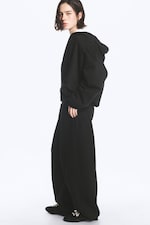 Schwarz - Mittelhohe Heavyweight-Sweatpants mit Barrel-Bein - 2