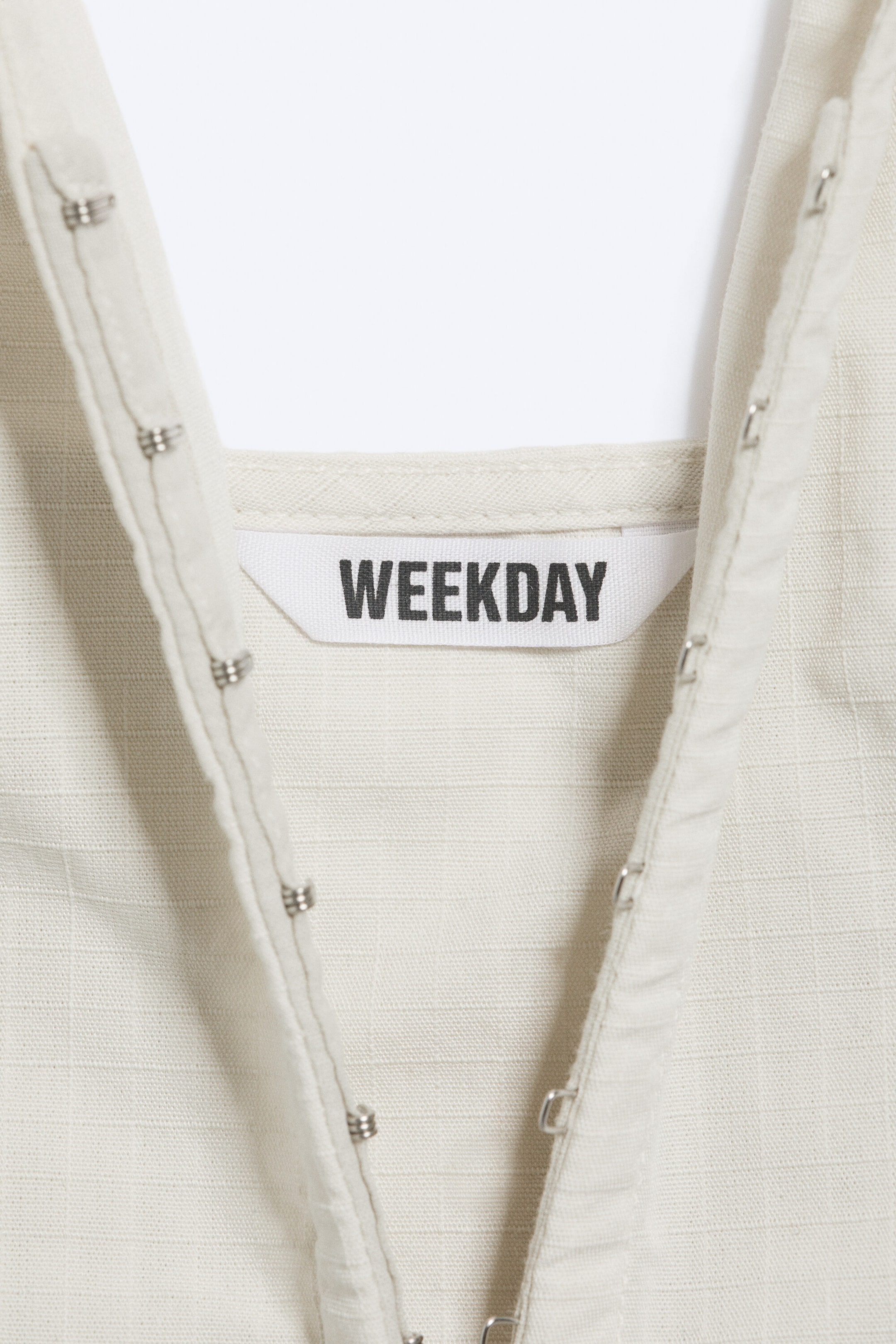 Beige clair - Haut dos nu col V ripstop - 5