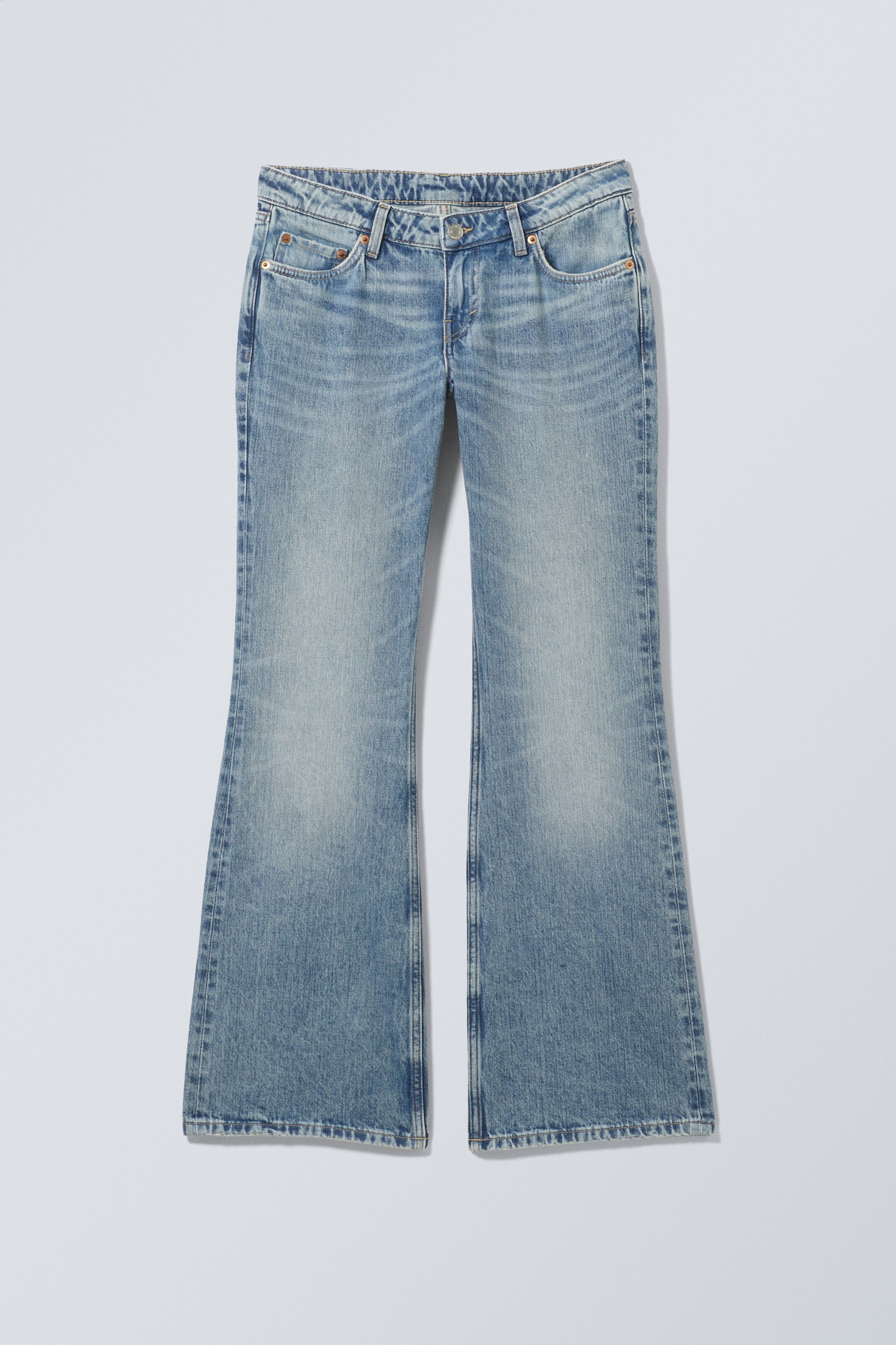Zobrazit větší obrázek: Nova Low Rise Slim Bootcut Leg Jeans - Blue Stream - Medium Blue - ŽENY | H&M CZ 1