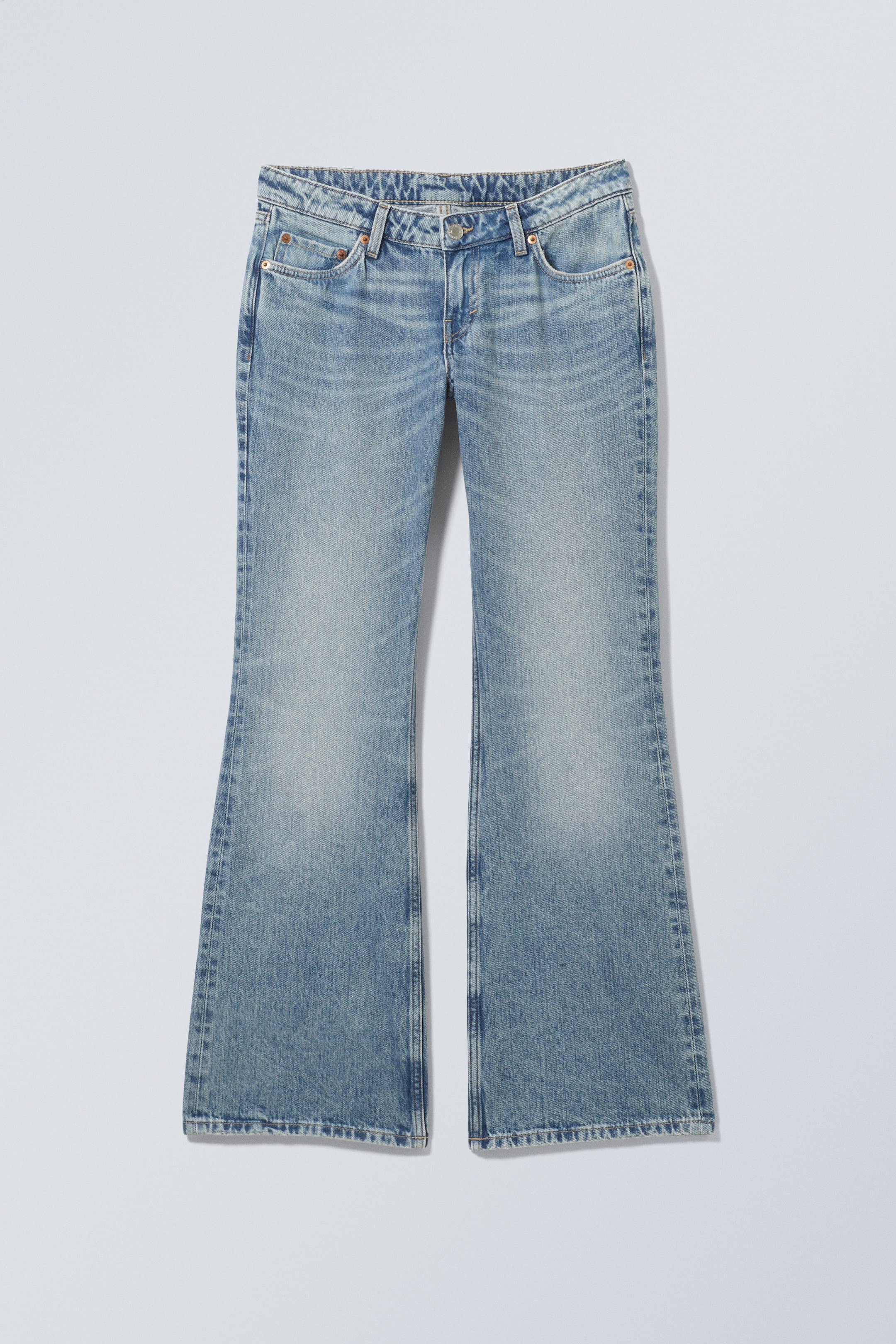 Blue Stream - Medium Blue - Nova Low Rise Slim Bootcut Leg Jeans - 5