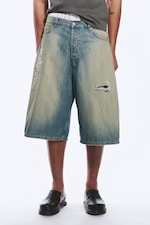 Honey Blue - Light Blue - Void Mid Rise Loose Long Denim Shorts - 2