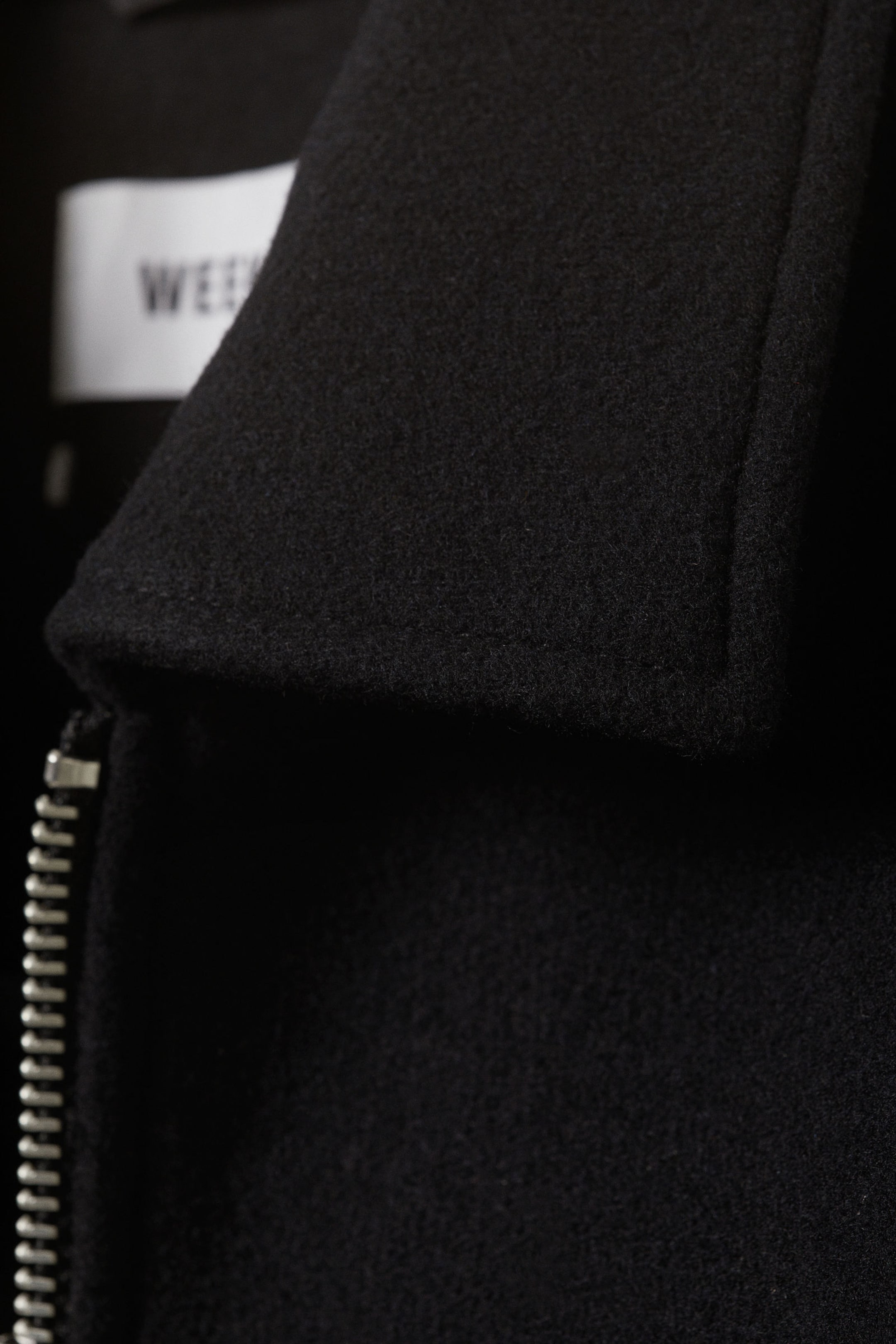 Black - Short Wool Blend Jacket - 2