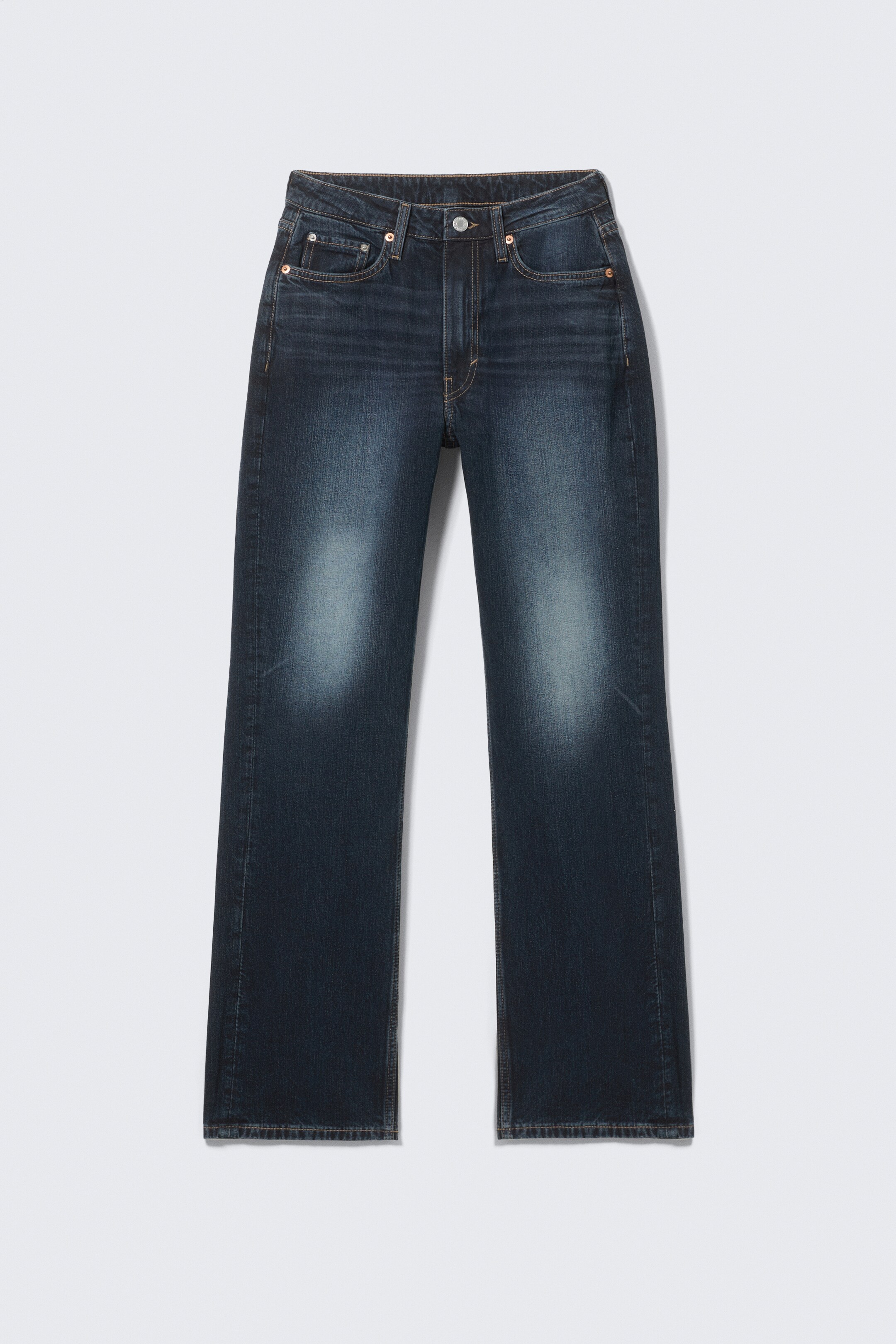 Se større billede: Resolute Curve højtaljede lige jeans i regular fit - Angel Blue - Mørk Blå - DAME | H&M DK 1