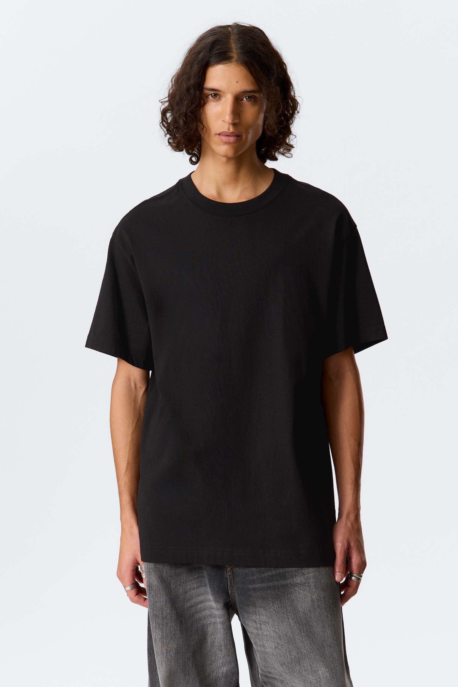 T-shirt oversize pesante - Nero/Bianco/Verde pastello/Blu brillante/Verde scuro/Grigio scuro/Verde kaki/Grey