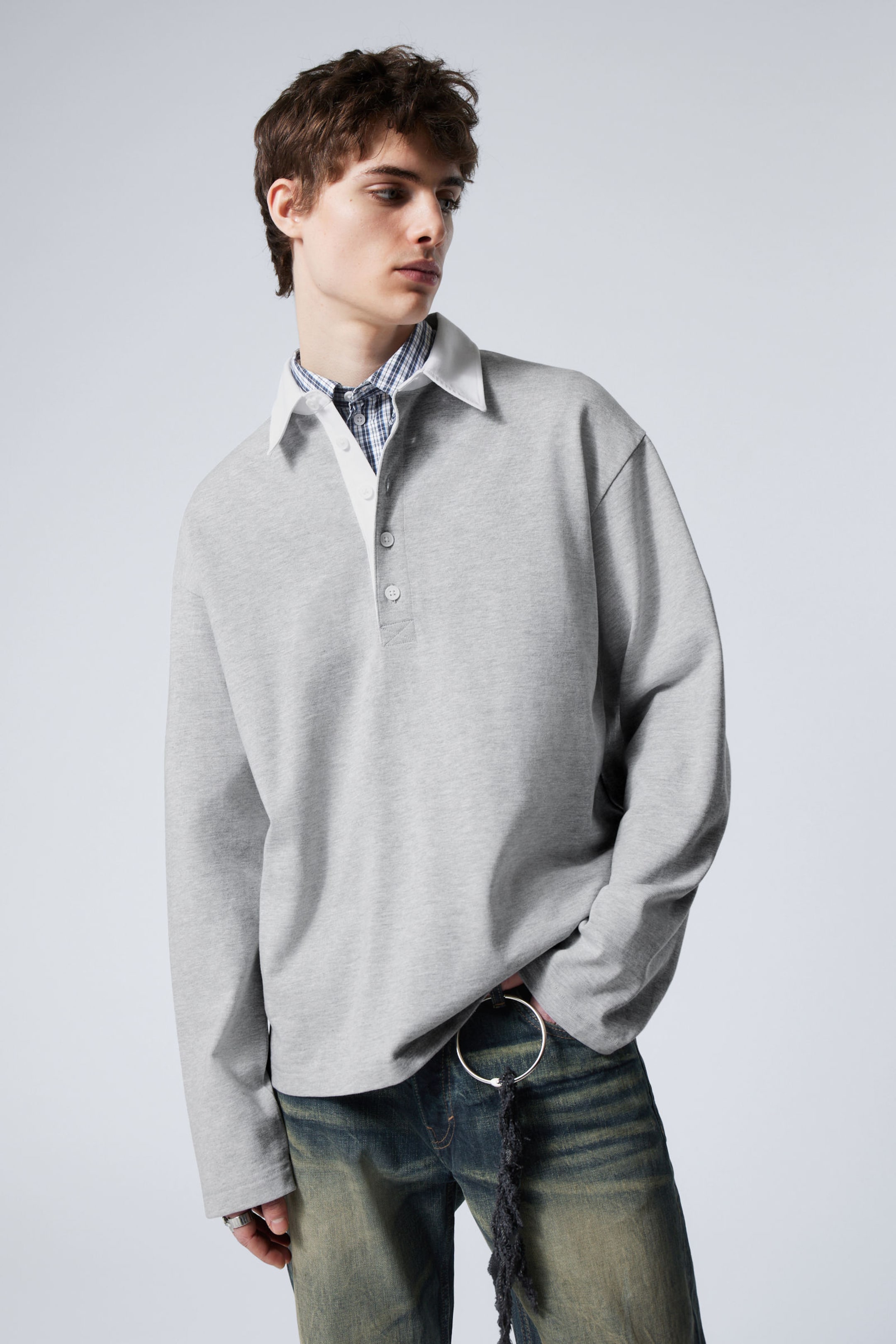 #A5A5A5 - Long-Sleeved Rugby Shirt - 1