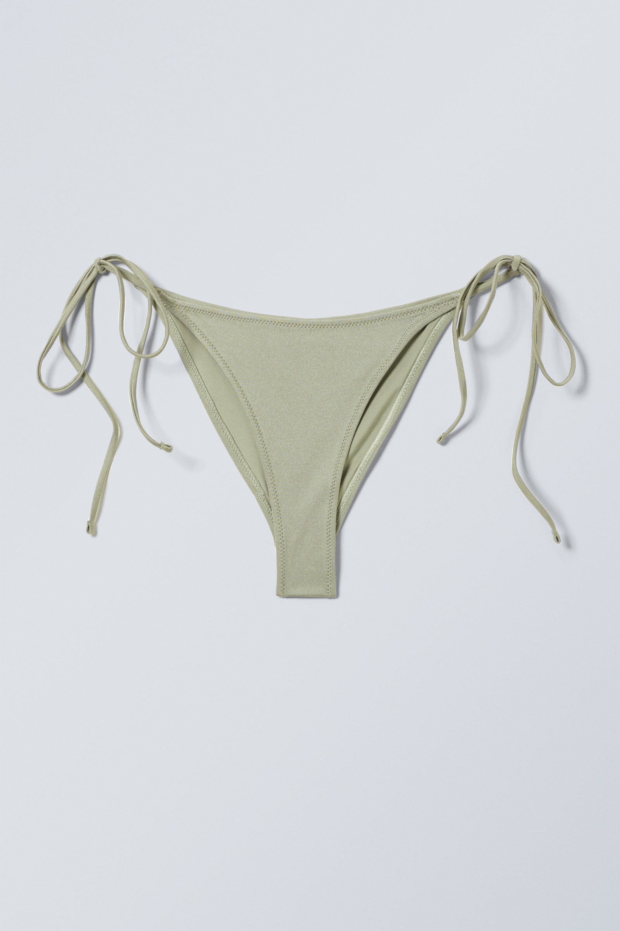 Licht vaalkaki - Bikinibroekje met smalle bandjes - 1