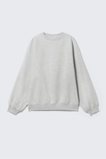 Grey Melange - Loose Heavy Sweater - 0