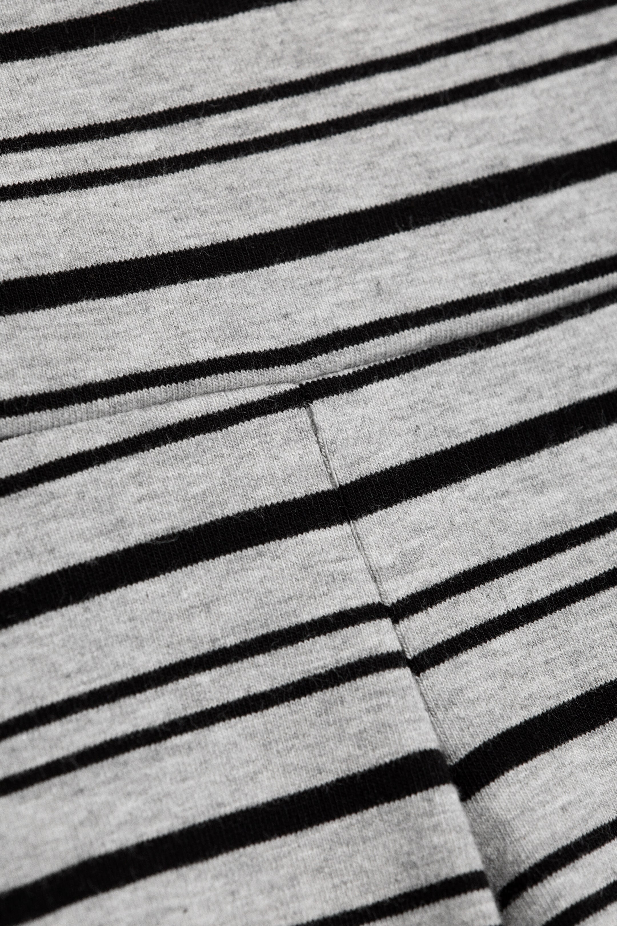Grey Melange - Black Stripe - Low Hotpants - 6