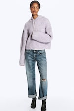 Lilas - Sweat à capuche en maille avec cordon de serrage - 2