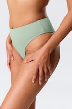 Pastel Green - High Rise Brazilian Bikini Bottoms - 1