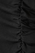 Black - Ruched Off Shoulder Top - 1