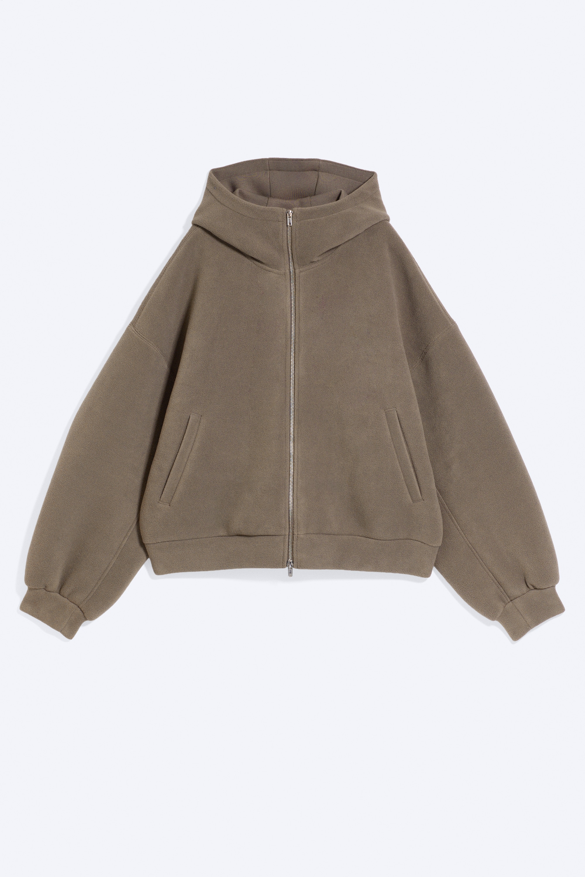 Oversized Bonded scuba hoodie - Dark Mole