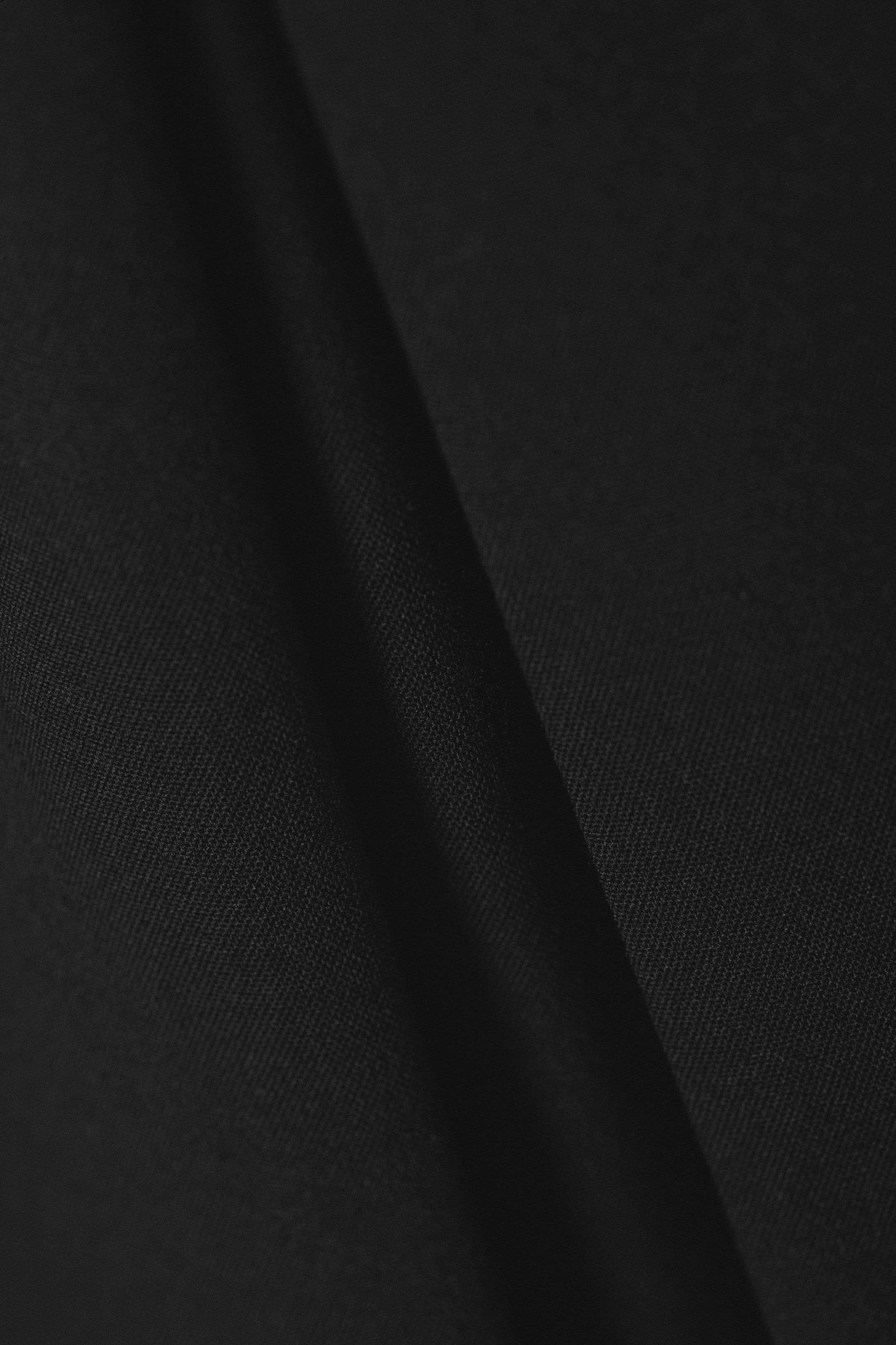 Black - Pleated Midi Suiting Skirt - 1