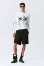 Black - Loose-Fit Twill Drawstring Suiting Shorts - 0