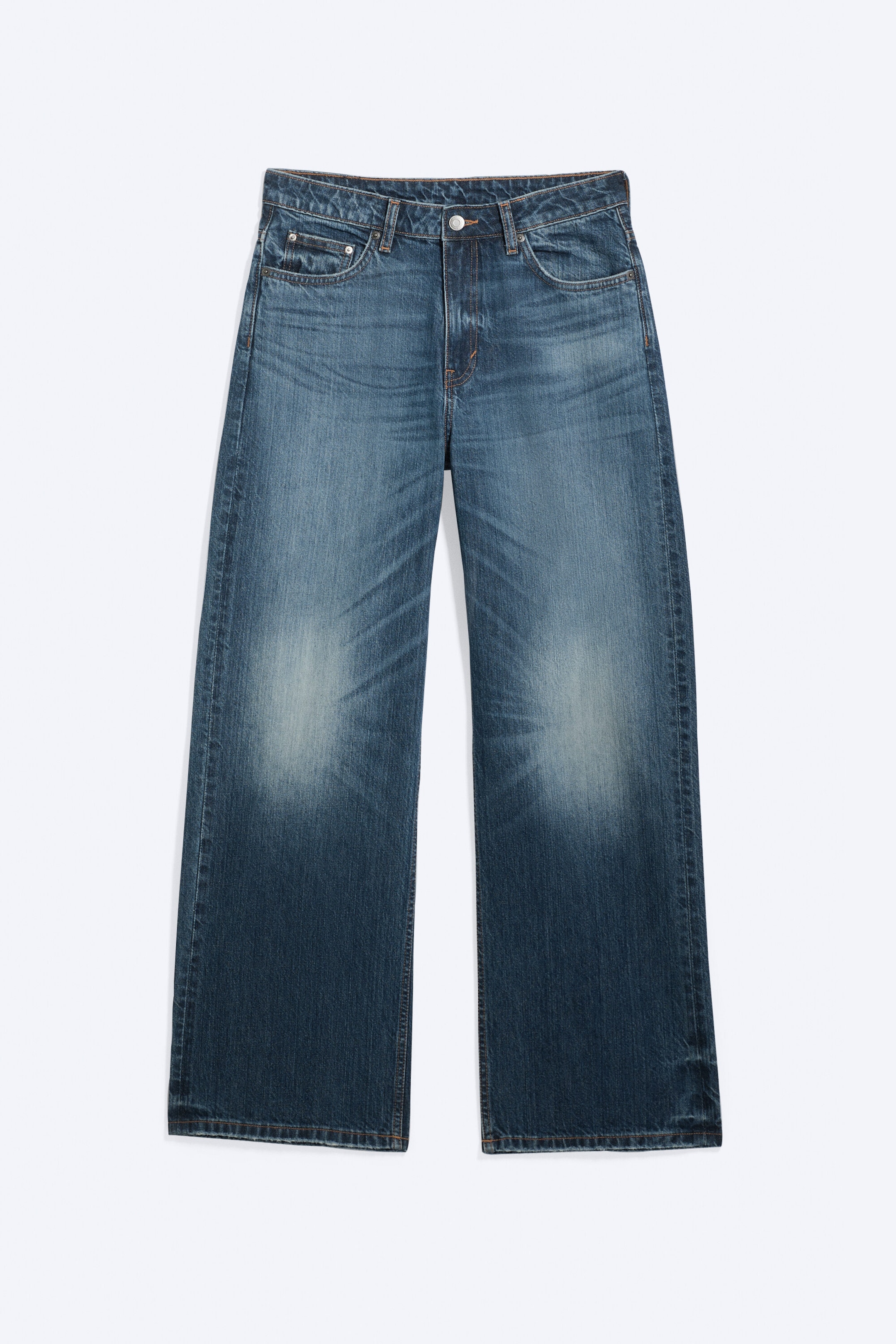 Milano Blue - Bleu foncé - Jean droit ample taille basse Missy - 5