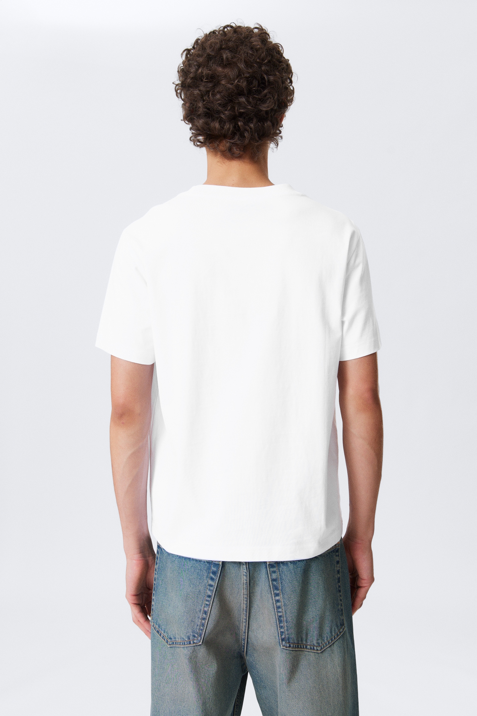 Short Boxy Heavyweight T-shirt - White/Black/Light Dusty Blue/Dark Navy Blue/Light Grey/Dark Brown - 3