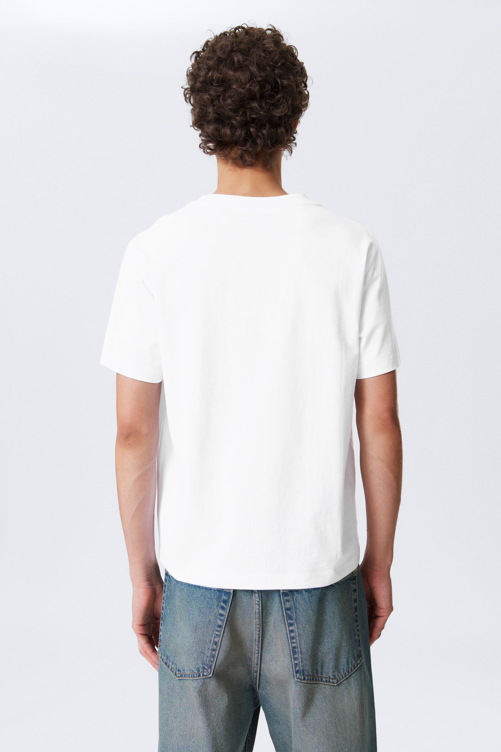 short boxy heavyweight t-shirt - White | Weekday WW