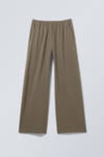 Dark Mole - Stripe - Wide Pull On Suiting Trousers - 0