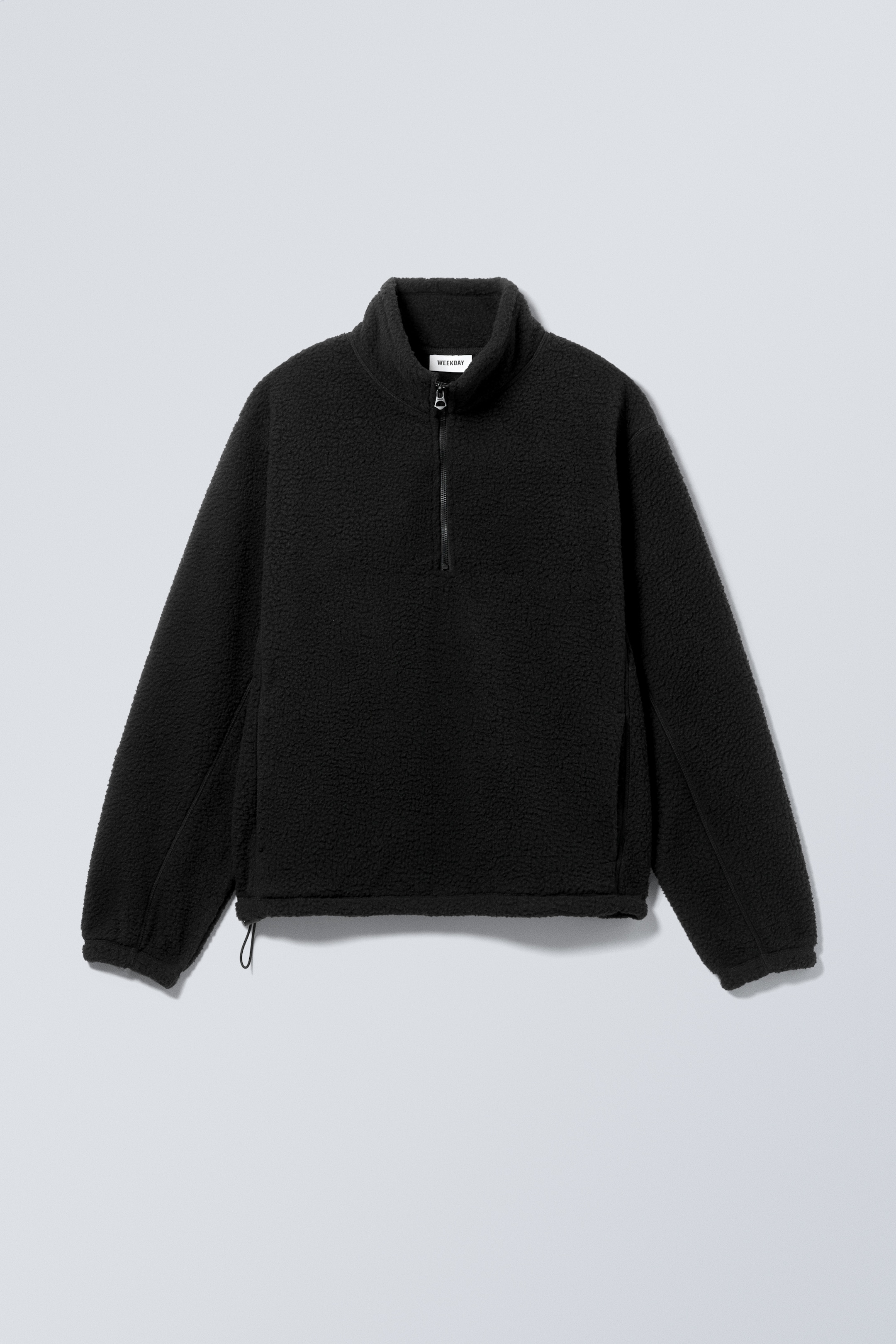 Größeres Bild anzeigen: Fleece-Pullover mit Half-Zip - Schwarz - Men | H&M AT 1