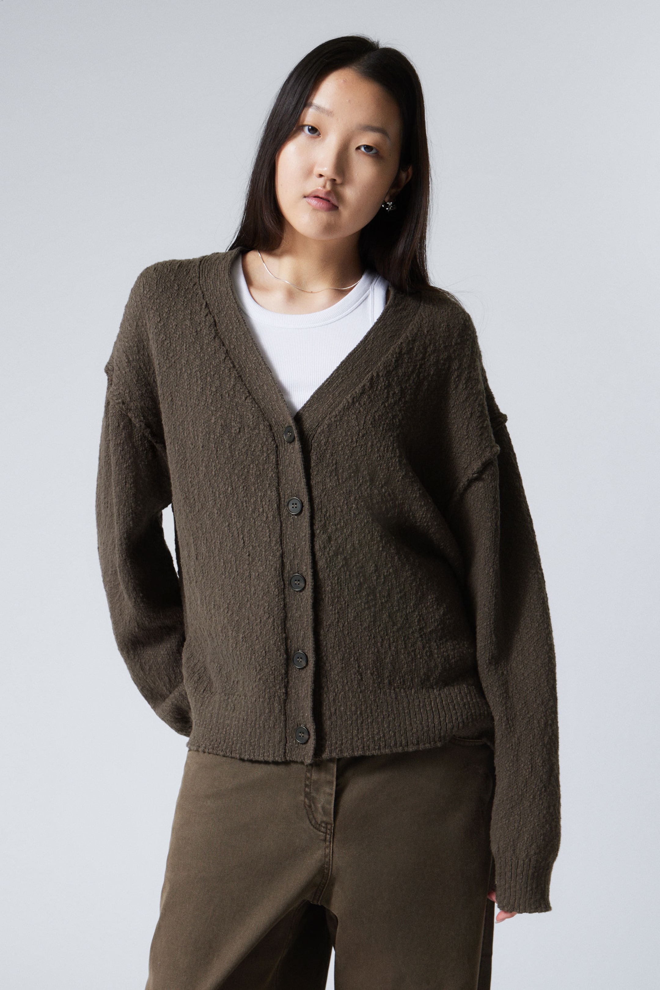 #444240 - Gebreid katoenen vest - 1