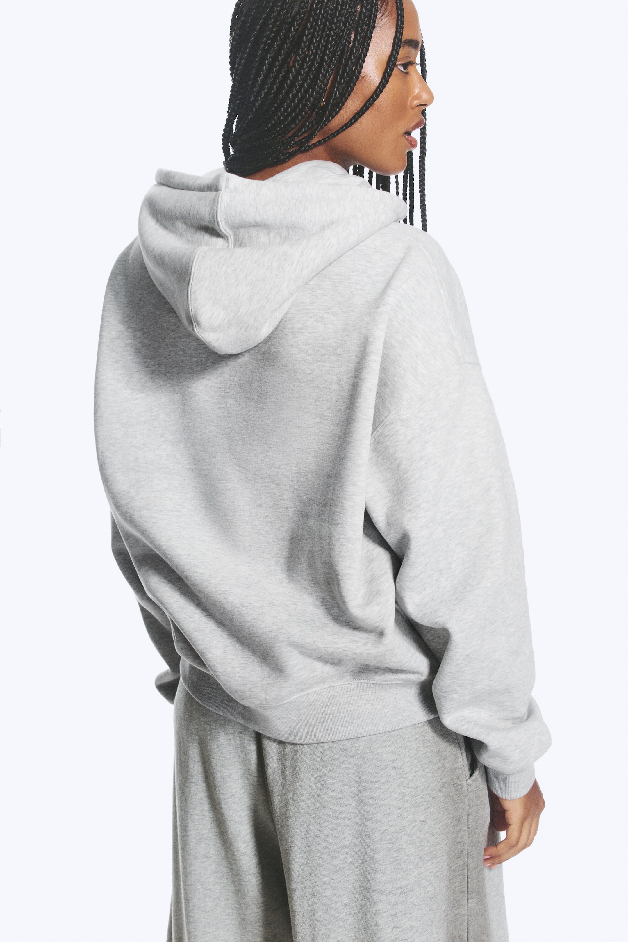 Light Dusty Grey Melange - Standar Hoodie - 3