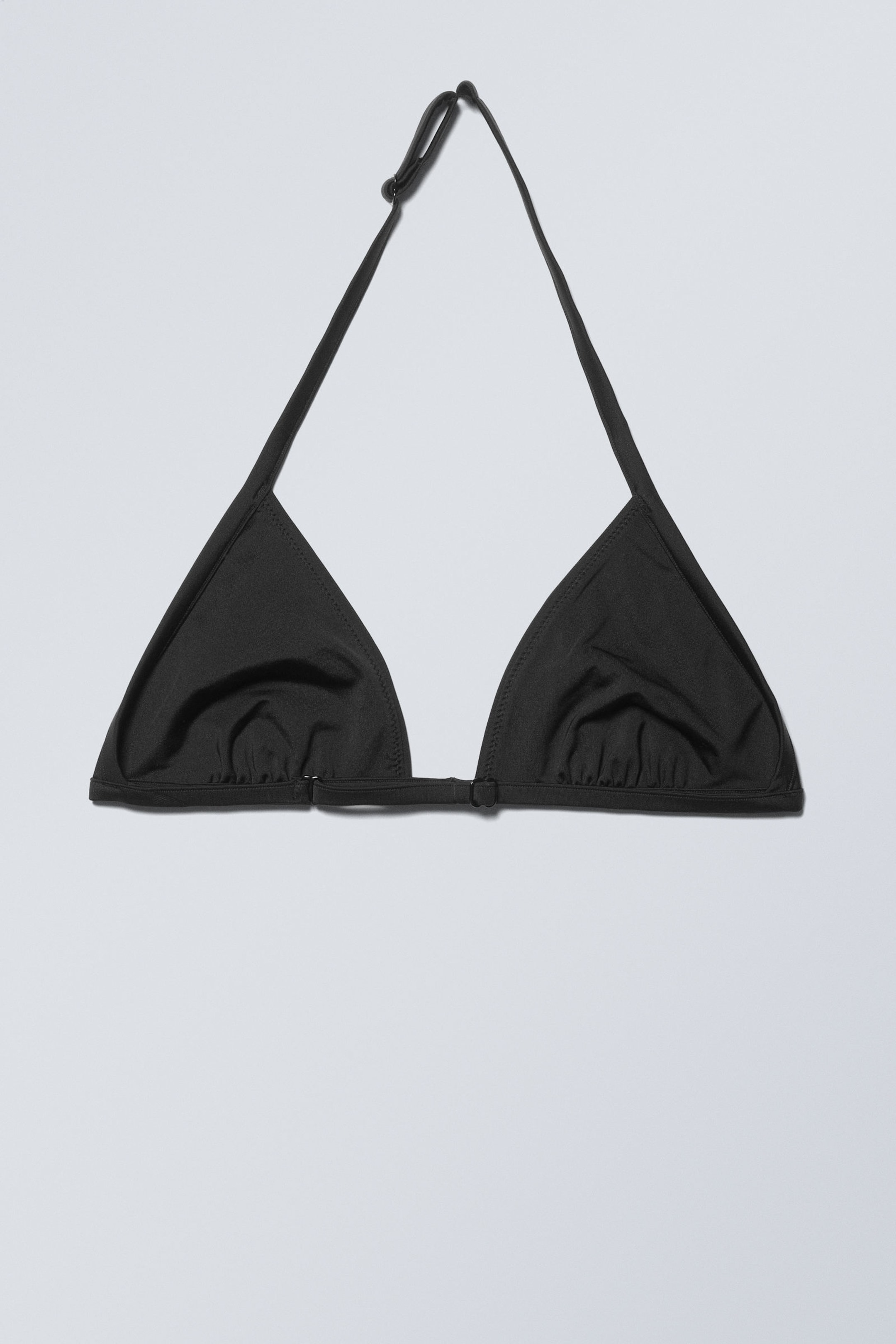Schwarz - Neckholder-Triangel-Bikinioberteil - 4
