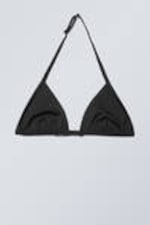 Schwarz - Neckholder-Triangel-Bikinioberteil - 4
