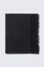 Medium Grey - Long Woven Wool Scarf - 0
