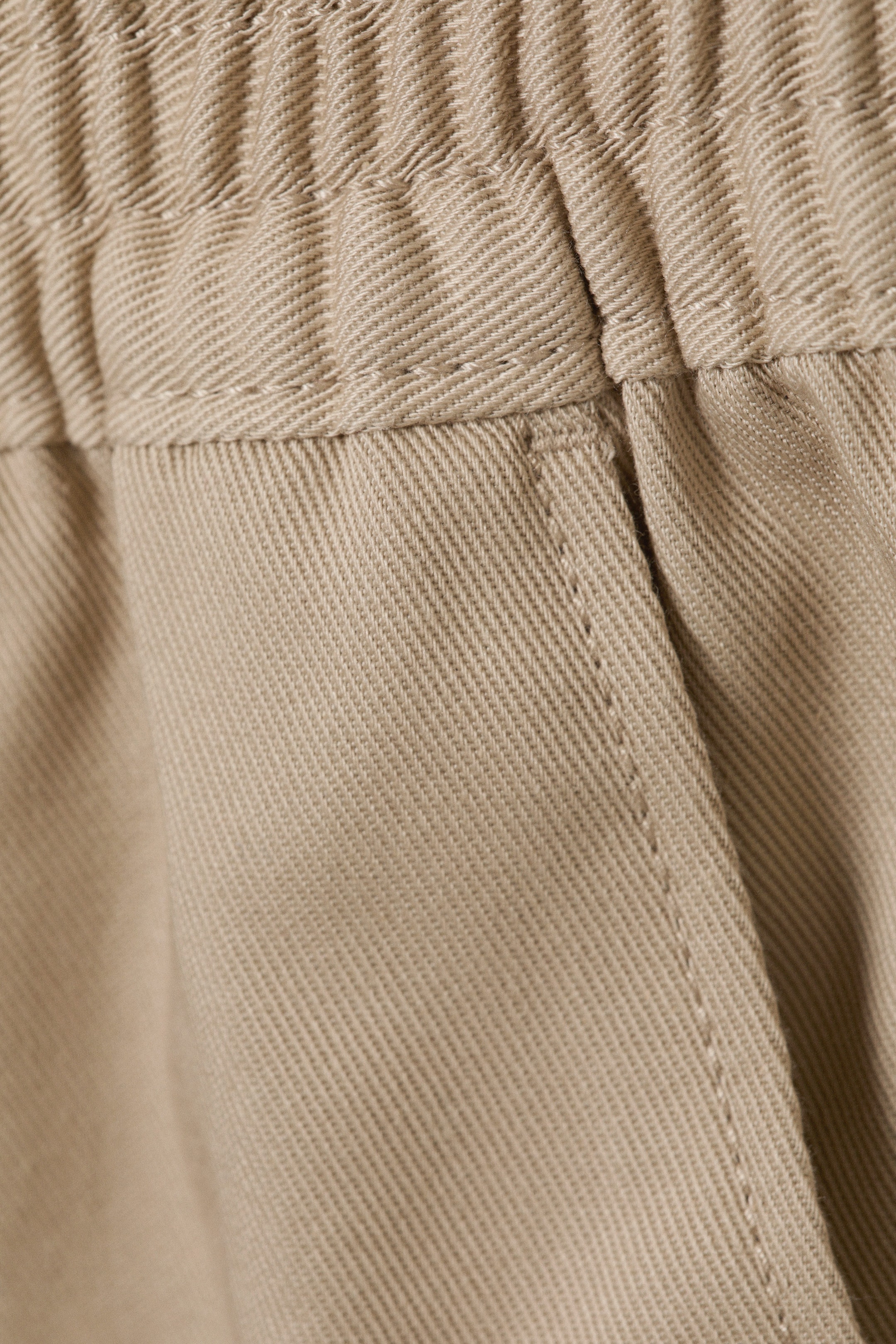 Beige - Loose Fit Chino Shorts - 2