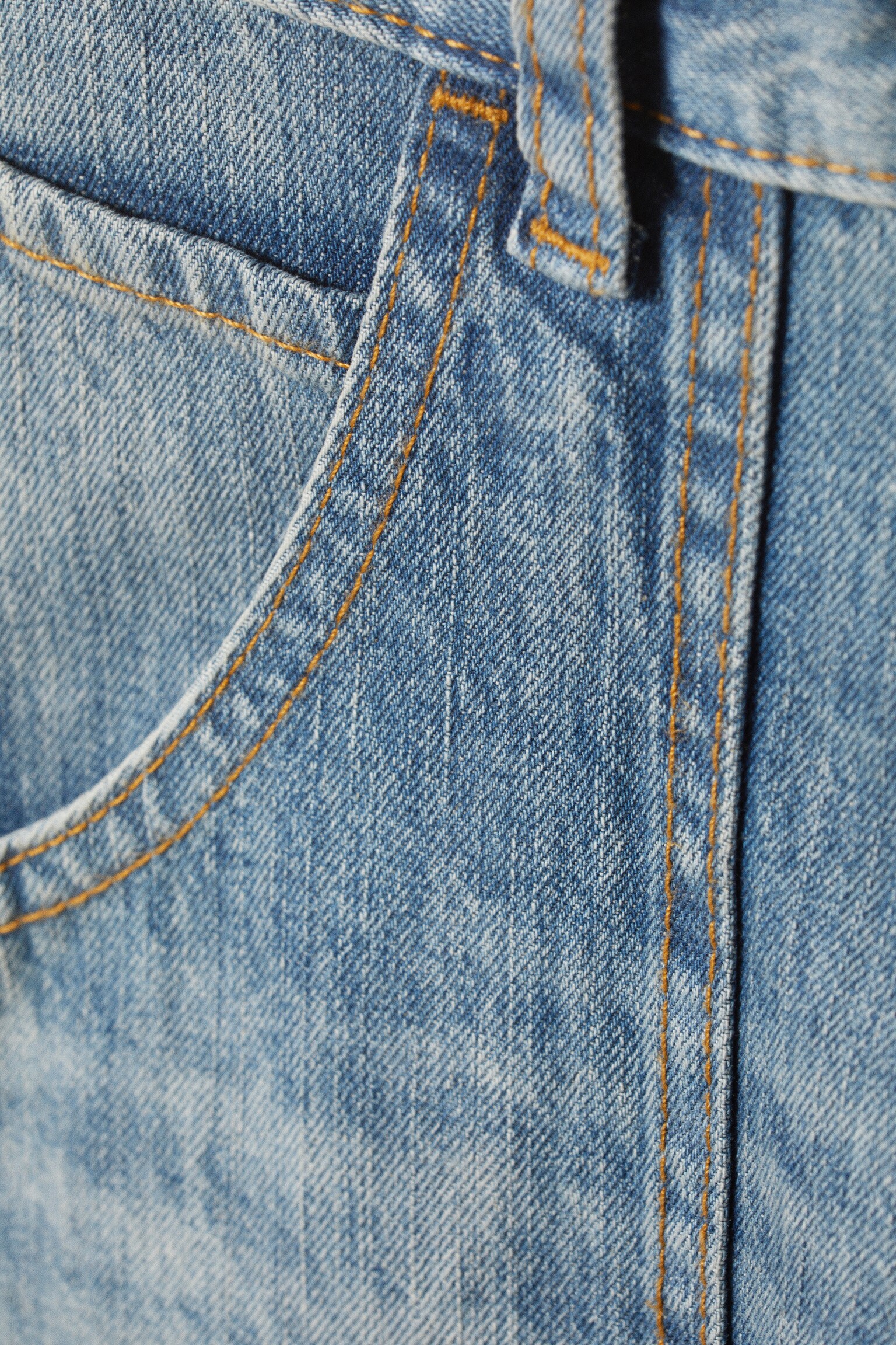 Dunno Loose Barrel Leg Jeans taille basse unisexe - Cloudy Blue - Medium Blue/Black Rinse - Noir - 6