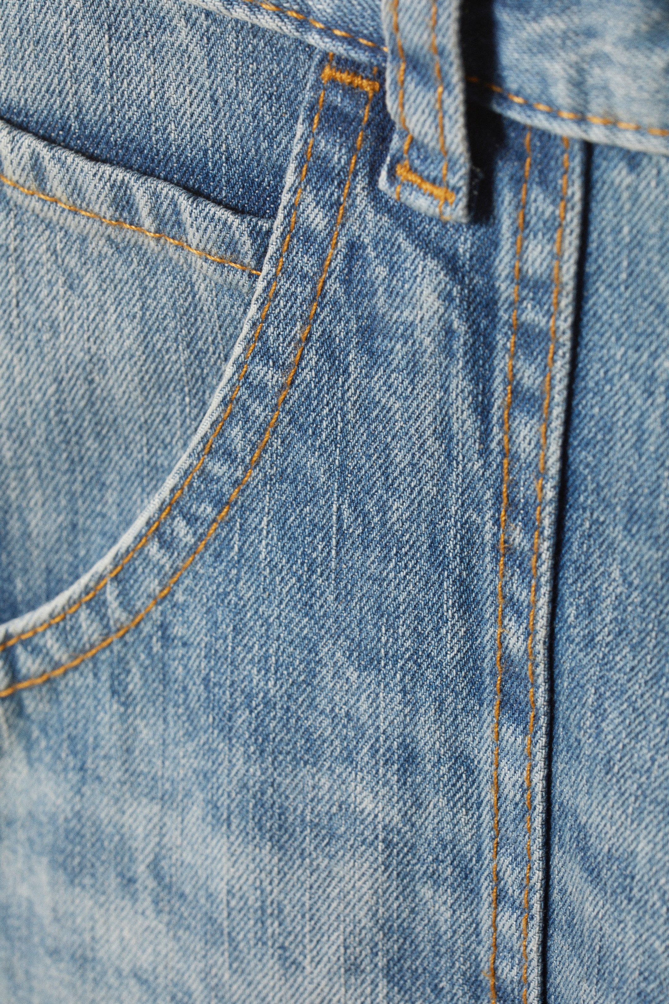 Cloudy Blue - Medium Blue - Dunno unisex jeans med låg midja och lös passform - 2