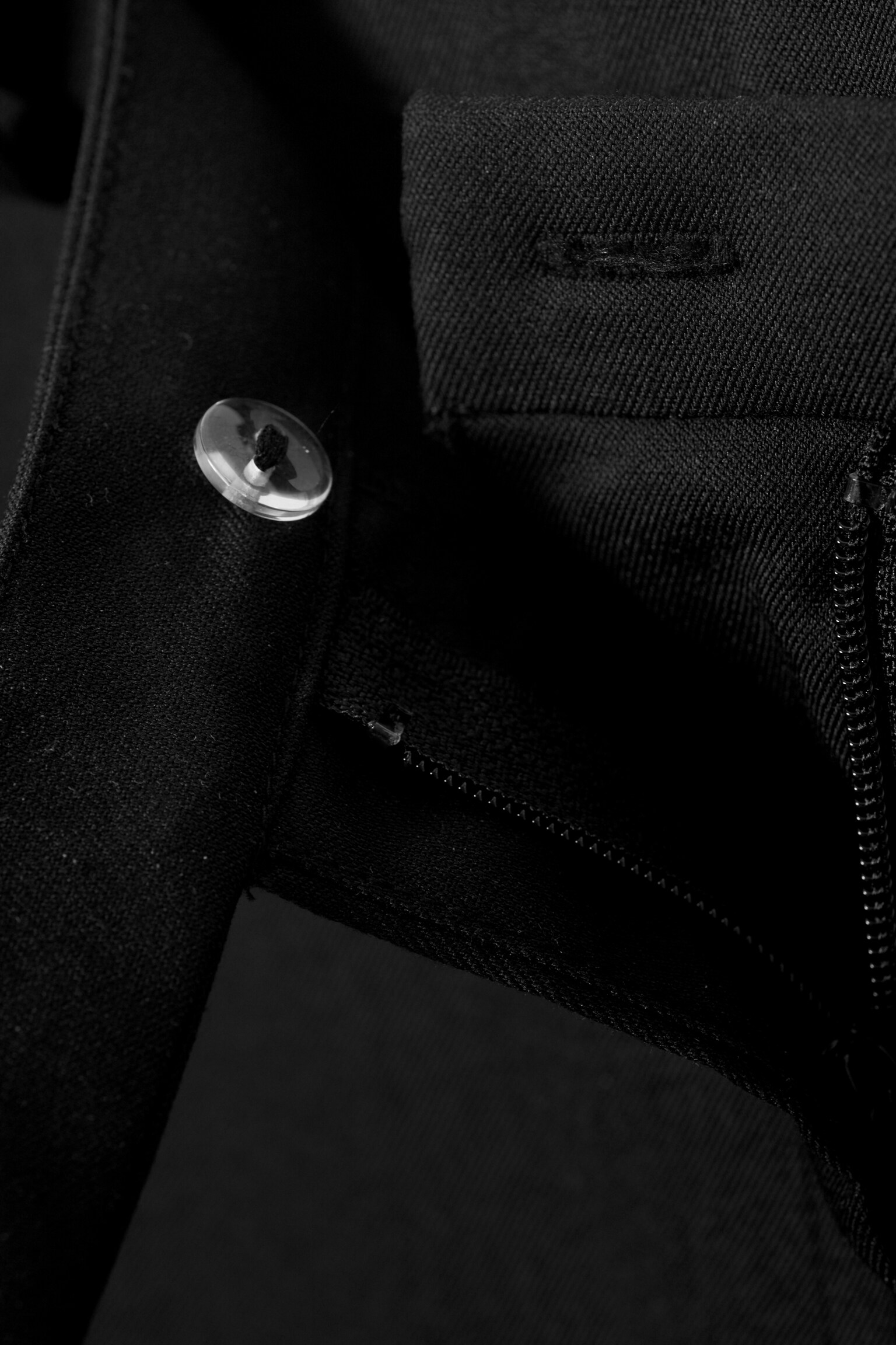 Low Rise Slim Mini Suiting Skirt - Black/Checked White - 3