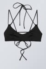 Black - Strappy Tie-Back Bikini Top - 3