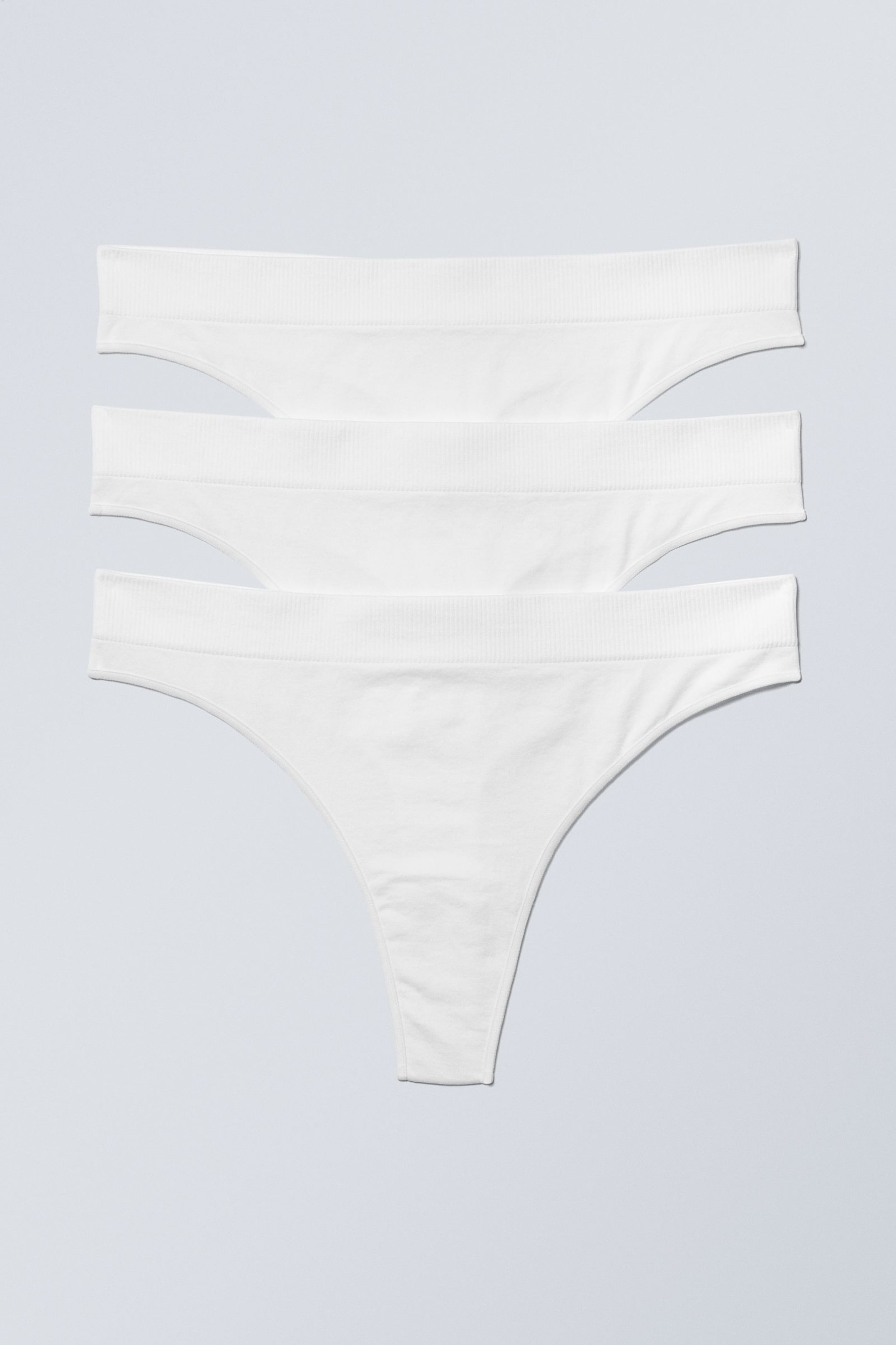#FFFFFF - 3-pack stringtrosor Cat i mjuk kvalitet - 1