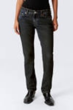 Soil Blue - Brown Stained Blue - Nail Low Rise Slim Straight Leg Jeans - 2