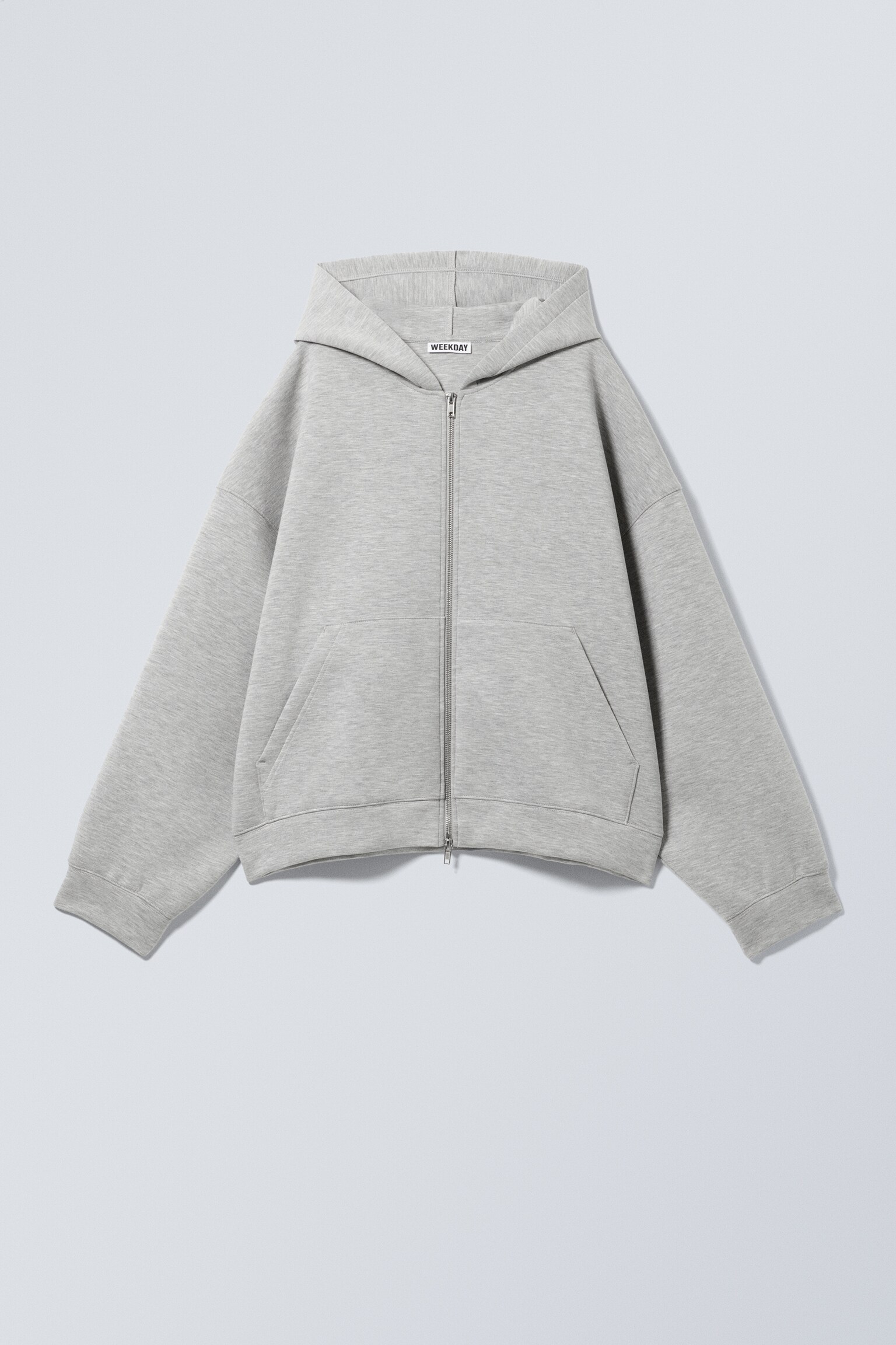 Sudadera con capucha y cremallera de neopreno - Gris jaspeado/Gris oscuro/Negro/Marrón oscuro