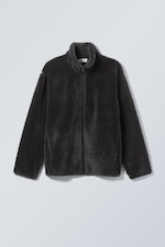 Dark Grey - Paulo Pile Zip Jacket - 0