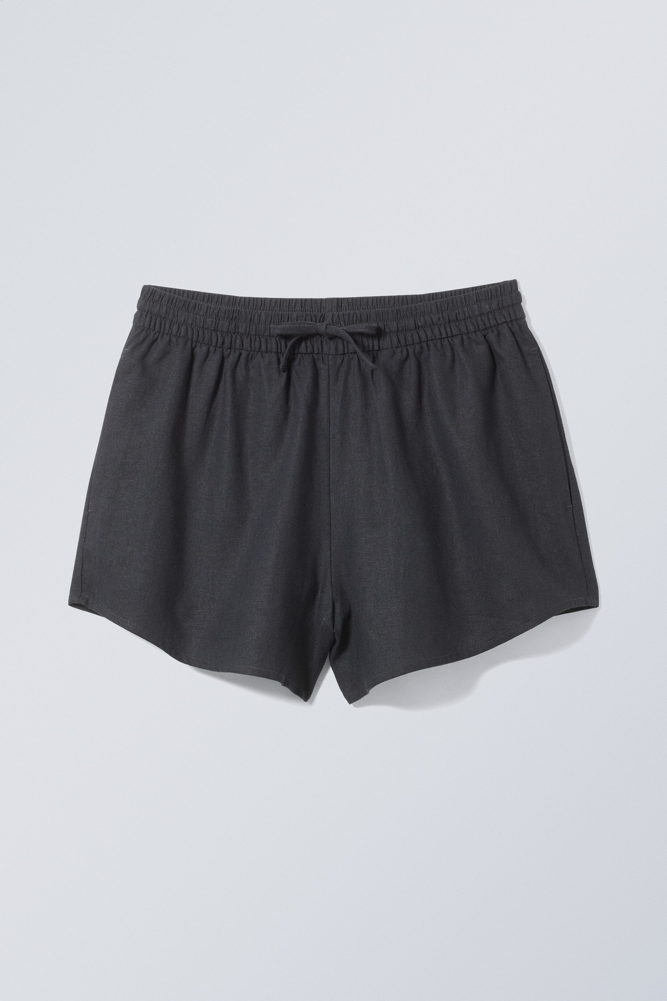Black - Tyler Linen Mix Shorts - 0
