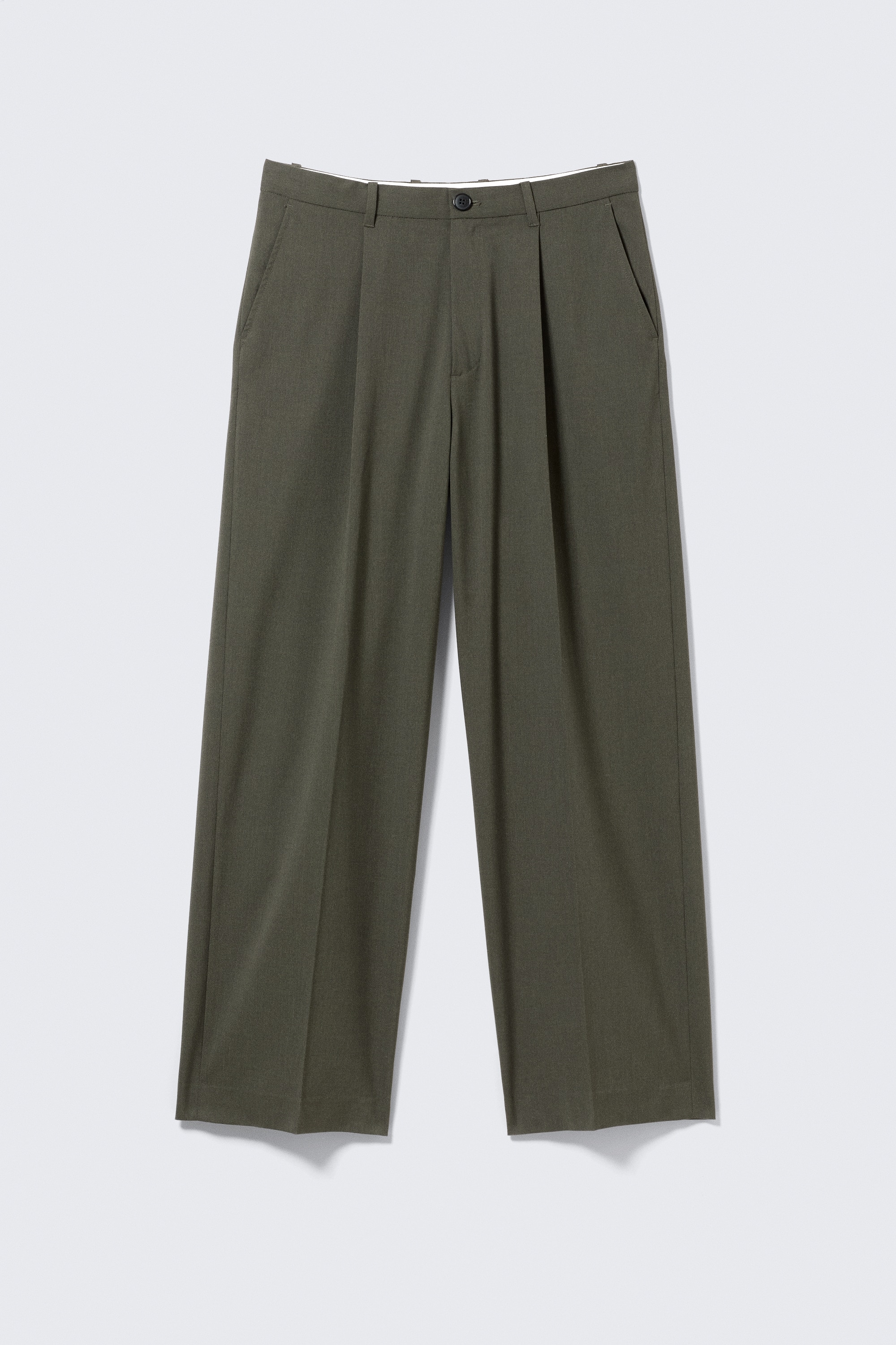 Uno Loose Suit Trousers - Khaki Zelená Melange/Tmavě Šedý Melanž/Tmavě Béžový Melanž/Black/Tmavě námořnická modrá