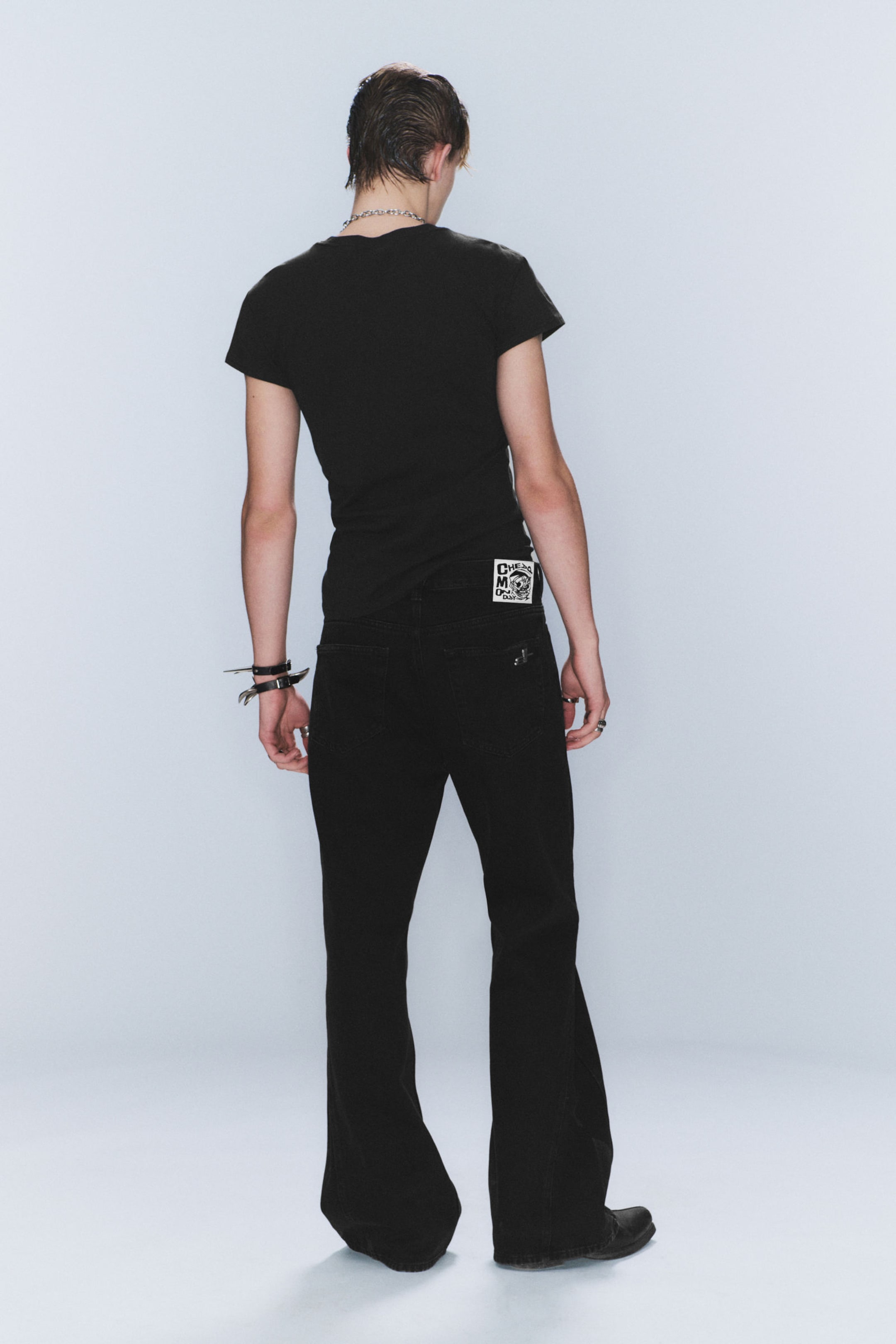 Washed Black - CM x LB Boo Bootleg Washed Black Unisex Jeans - 4