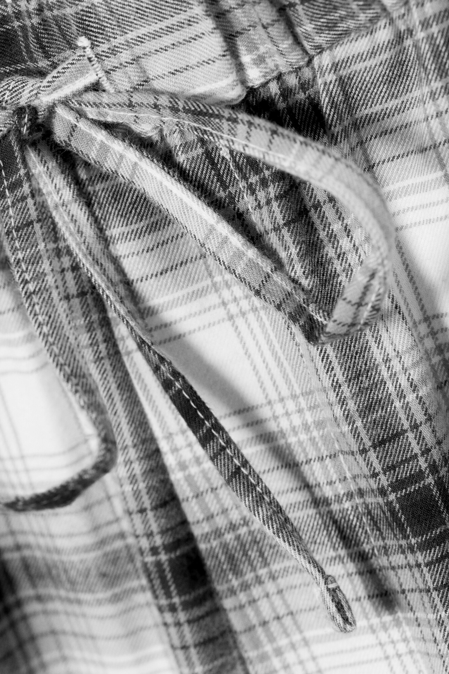 Relaxed Flannel Pyjama Trousers - Checked White/Checked Black/Checked Dark Brown - 3