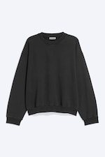 Sliten Svart - Ledig sweatshirt i kraftig bomull - 4