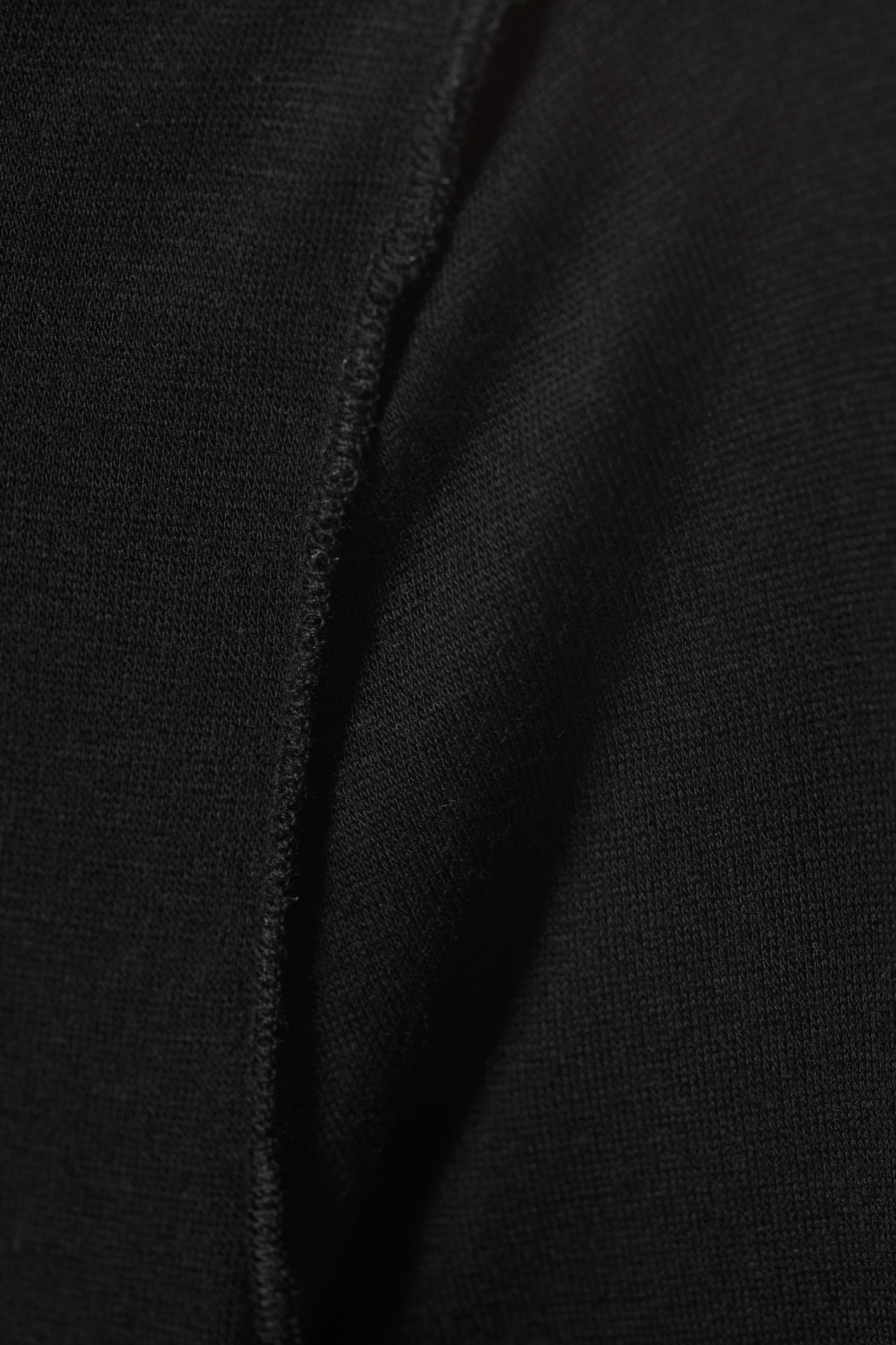 Noir - Pull à col roulé transparent à manches longues - 2