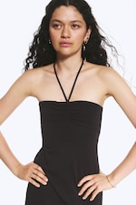 Dunkelbraun - Tube-Minikleid - 1