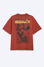 Red - Nebulith - Boxy Printed Graphic T-shirt - 5