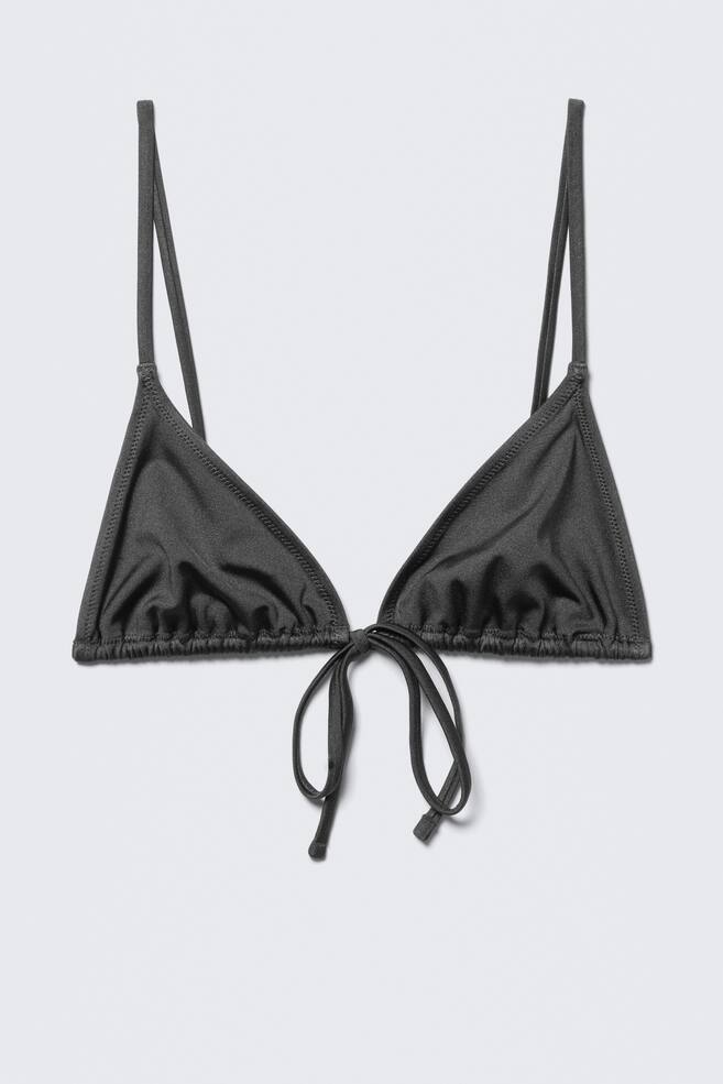 Triangle Bikini Top - Gri Închis/Verde închis - Irizat - 1