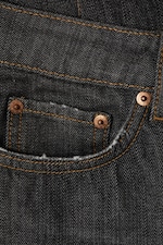Ash Black - Ample Low Loose Denim Shorts - 1