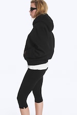 Black - Oversized Scuba Zip-Hoodie - 3