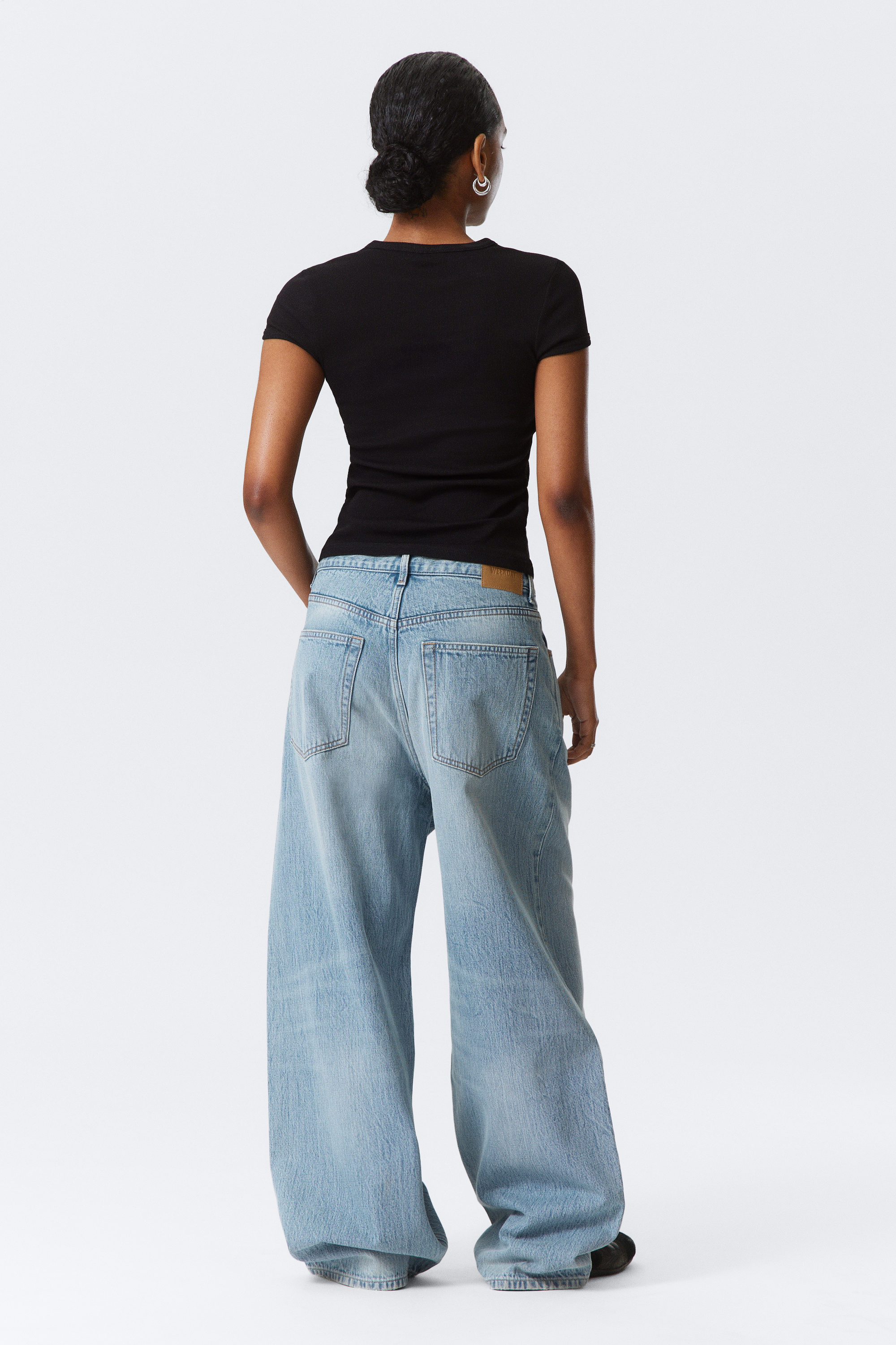 Blue Stream - Mittelblau - Astro Loose Baggy Leg Jeans - 22