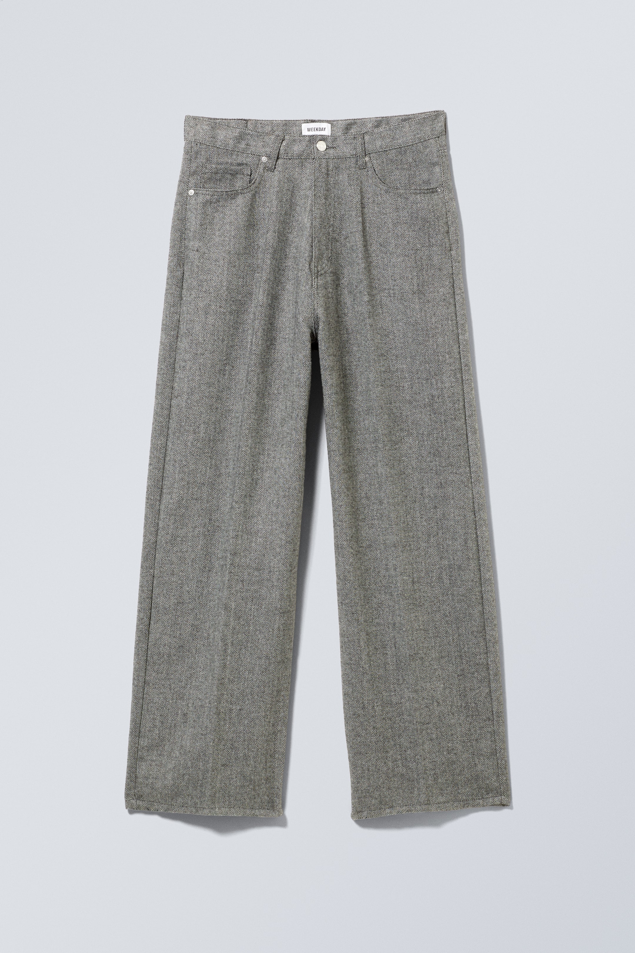 View larger image: Astro Loose Baggy Herringbone Trousers - Dark Grey - Men | H&M GB 1